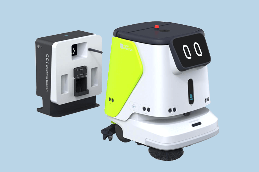pudu/images/pudu-4-charging.webp - Pudu CC1 Commercial Cleaning Robot - Self Charging